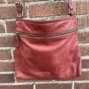 Margot Lorna hobo brown leather crossbody bag